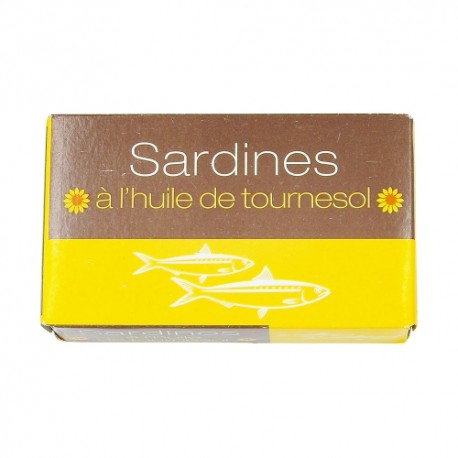 CARTON DE 54 SARDINES A L'HUILE DE TOURNSOL MAROC 125 GR