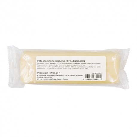 CARTON DE 24 SACHETS PATE AMANDE BLANCHE 33% 250 GR