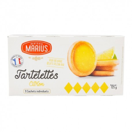 CARTON DE 12 BOITES TARTELETTES CITRON 125 GR MAISON MARIUS