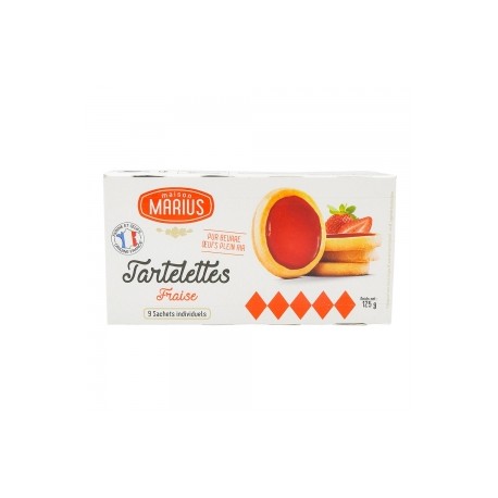 CARTON DE 12 BOITES TARTELETTES FRAISE 125 GR MAISON MARIUS