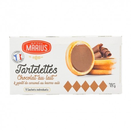 CARTON DE 12 BOITES TARTELETTES CHOCOLAT AU LAIT 125 GR MAISON MARIUS