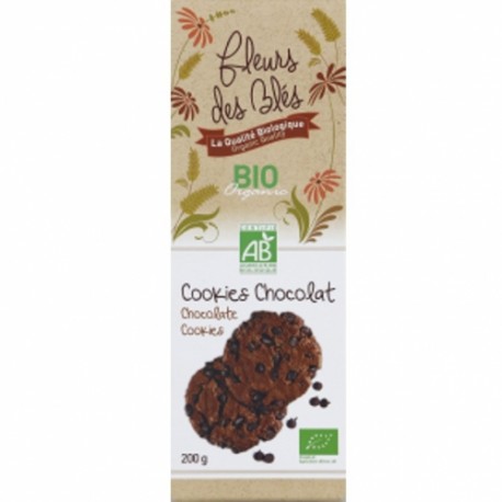 CARTON DE 8 SACHETS BISCUTS COOCKIES CHOCOLAT BIO 200 GR