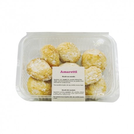 CARTON DE 18 BOITES BISCUS AMARETTI FOURREES AMANDES 200 GR