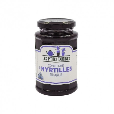 CARTON DE 6 POTS CONFITURE DE MYRTILLES DU CANADA 315 GR