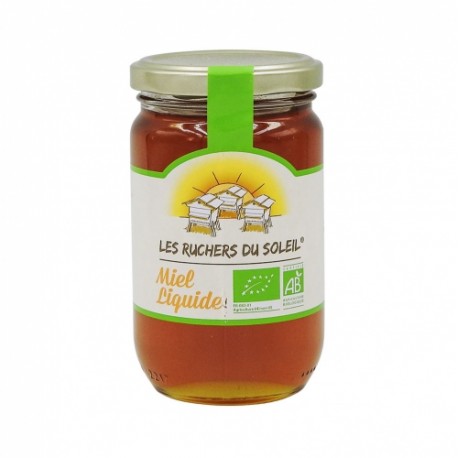 CARTON DE 6 POTS MIEL DE FLEURS LIQUIDE BIO 375 GR