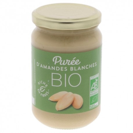 CARTON DE 6 POTS PUREE D'AMANDE BLANCHE BIO 300 GR