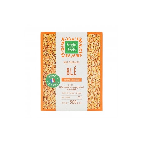 CARTON DE 12 BOITES DE BLE DUR PRECUIT GRAIN DE FRAIS 500 GR