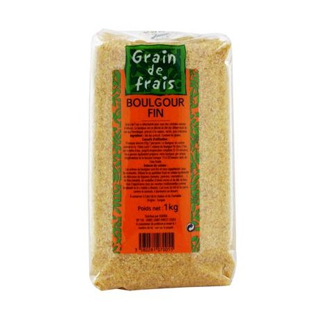 CARTON DE 12 SACHETS BOULGOUR FIN PAQUET 1 KG GRAIN DE FRAIS