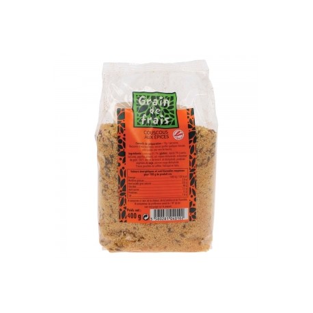 CARTON DE 12 SACHETS COUSCOUS AUX EPICES 400 GR GRAIN DE FRAIS