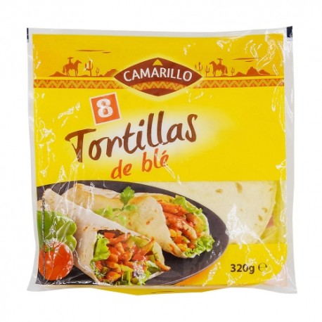 CARTON DE 14 SACHETS TORTILLAS DE BLE 20 CM CAMARILLO