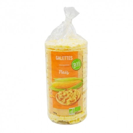 CARTON DE 12 SACHETS GALETTES DE MAÏS BIO 110 GR