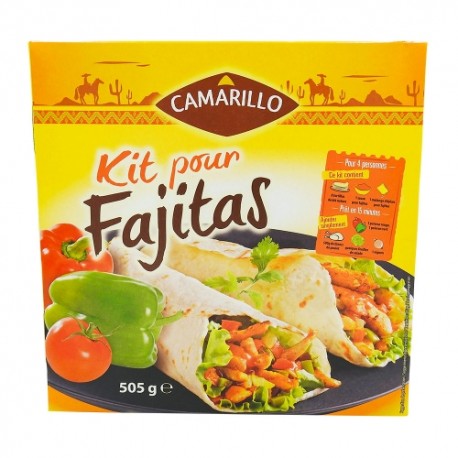 CARTON DE 10 BOITES KIT POUR FAJITAS 505 GR CAMARILLO