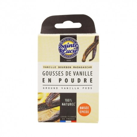 CARTON DE 12 BOITES GOUSSES DE VANILLE EN POUDRE 3 GR SAINTE LUCIE