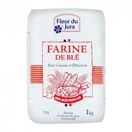 CARTON DE 10 SACHETS FARINE T 55 FRANCE FLEUR DU JURA