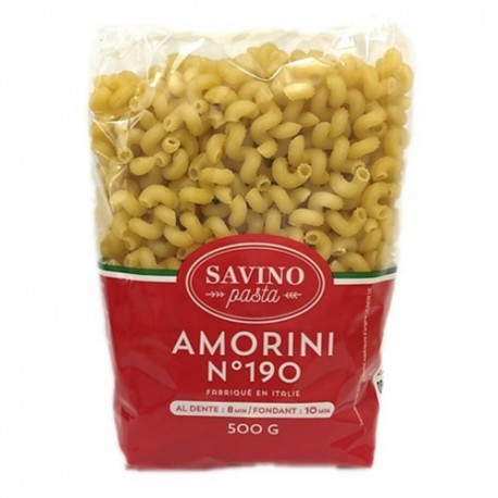 CARTON DE 20 SACHETS AMORINI 190 500GR SAVINO