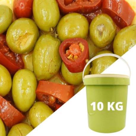 MÉLANGE OLIVES EXTRA PIMENTÉES SEAU DE 10 KG