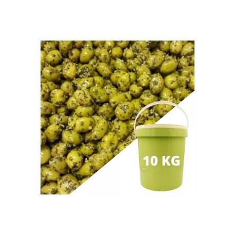 OLIVE SAUCE BASILIC CALIBRE16/18 SEAU 10 KG