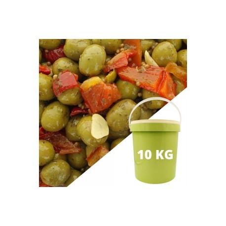 OLIVES SAUCE MADRILÈNE CAL 16/18 SEAU 10 KG