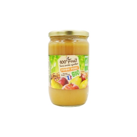 CARTON DE 6 POTS PUREE DE POMME ET POIRE BIO 680 GR