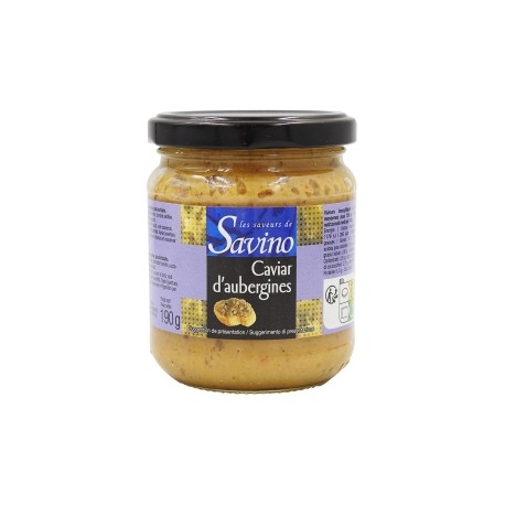 CARTON DE 12 POTS CAVIAR AUBERGINE 190 GR SAVINO