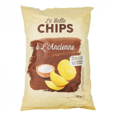 CARTON DE 20 PAQUETS CHIPS A L'ANCIENNE 135 GR