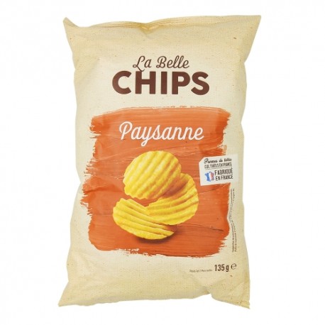 CARTON DE 20 PAQUETS CHIPS PAYSANNES 135 GR