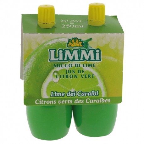 CARTON DE 10 PIECES JUS DE CITRON VERT FLACON 125GX2 LIMMI