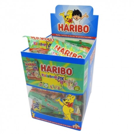 CARTON DE 8 PIECES BONBONS RAINBOW PIK HARIBO BOITE DE 30 SACHETS 40G