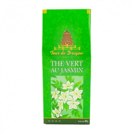 CARTON DE 32 PIECES THÉ VERT JASMIN PAQUET 80G