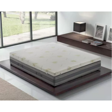 SURMATELAS CORRECTEUR DE RIGIDITÉ REVÊTEMENT ALOE VERA AMOVIBLE 7CM 90X190