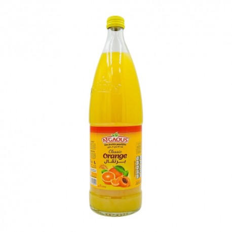 CARTON DE 6 BOUTEILLES BOISSON GAZEUSE ORANGE 1L N'GAOUS