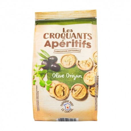 CARTON DE 10 PIECES BISCUITS SABLÉS OLIVES ORIGAN SACHET 100G