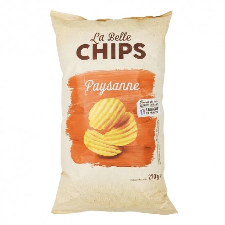 CARTON DE 16 PIECES CHIPS PAYSANNES PAQUET 270G