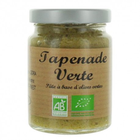 CARTON DE 12 PIECES TAPENADE VERTE BIO POT 90G