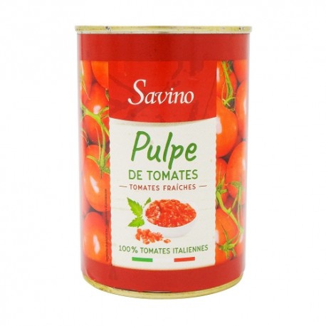 CARTON DE 12 PIECES PULPE DE TOMATES FRAÎCHES BOÎTE 385G