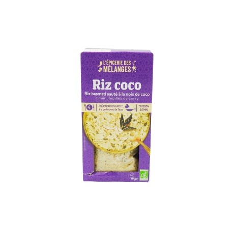 CARTON DE 6 PIECES RIZ BASMATI SAUTÉ À LA NOIX DE COCO BIO 250G